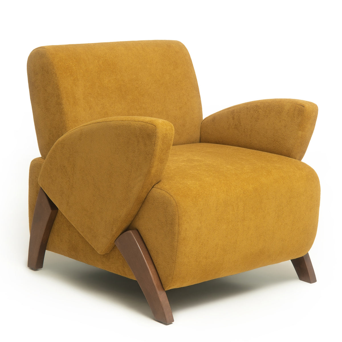 Mustard Yellow Velvet Accent Chair