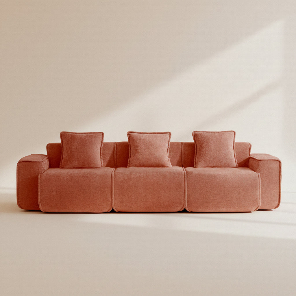 Seneca 3-Seat Boneless Couch in Terracotta #OttOnly_0 #Color_Terracotta